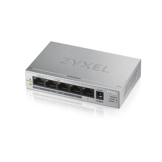  Зображення Комутатор Zyxel GS1005HP (1xGE, 4xPoE, PoE 60W)) 