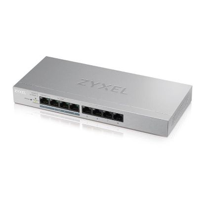  Зображення Комутатор ZYXEL GS1200-8HP v2 (4xGE, 4xPoE, PoE 60W, метал, настільний, безшумний, WebSmart)) 