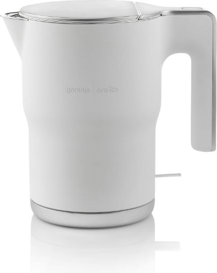  Зображення Електрочайник Gorenje, 1.5л,з подвійними стінками, матовий, білий 