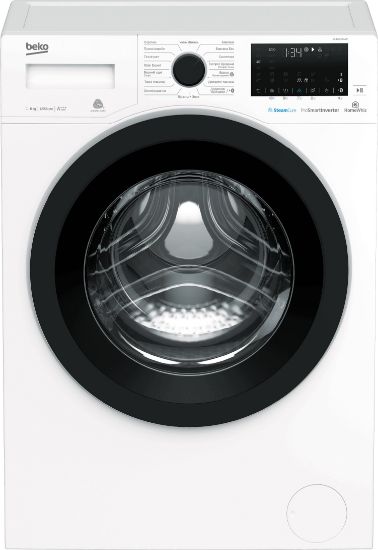  Зображення Пральна машина Beko фронтальна, 6кг, 1200, A+++, 45см, дисплей, пар, інвертор, SMART, білий 