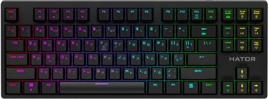  Зображення Клавіатура ігрова оптична HATOR Rockfall EVO TKL Kailh Optical ENG/UKR/RUS (HTK-630) Black) 