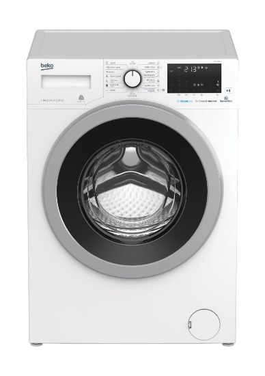  Зображення Пральна машина Beko фронтальна, 8кг, 1200, A+++, 60см, дисплей, пар, інвертор, білий 