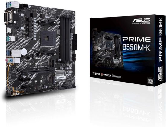  Зображення материнська плата sAM4 4DDR4/ VGA/DVI/HDMI/3*PCIe/2xM.2 PRIME B550M-K 