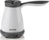  Зображення Кавоварка Gorenje електротурка, 0.33л, мелена, 2чашки, білий 