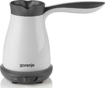  Зображення Кавоварка Gorenje електротурка, 0.33л, мелена, 2чашки, білий 