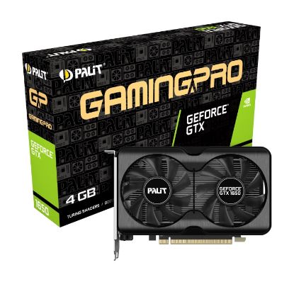  Зображення Відеокарта GeForce GTX 1650  4GB GDDR6   Palit GP  (128-bit, PCI-E 3.0 x 16, HDMI 2.0b, DisplayPort 1.4a x 2, 170x115x40мм)) 