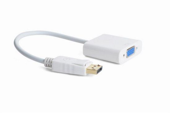  Зображення Адаптер DisplayPor на VGA Cablexpert (A-DPM-VGAF-02-W) Білий 