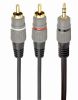  Зображення Аудіо-кабель 3,5mm/2xRCA (F) (пальчик-два тюльпана) Cablexpert (CCA-352-2.5M), 2.5m Black 