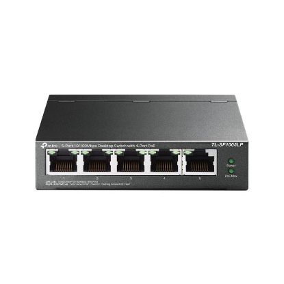  Зображення Комутатор TP-LINK TL-SF1005LP 5x1FE/4xPoE 41W некерований 250м 
