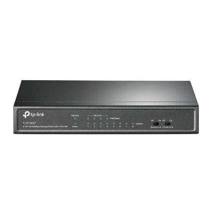  Зображення Комутатор TP-LINK TL-SF1008LP 8x1FE/4xPoE 41W некерований 250м 