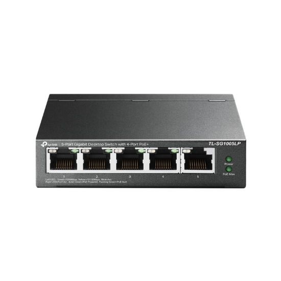  Зображення Комутатор TP-LINK TL-SG1005LP 5xGE/4xPoE+ 40W некерований 250м 