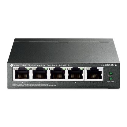  Зображення Комутатор TP-LINK TL-SG105PE 5xGE/4xPoE+ 65W EasySmart 