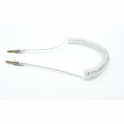  Зображення Аудіо-кабель Dengos mini-Jack 3.5 mm(M)-mini-Jack 3.5 mm(M) 1м, White (AUDIO-PLS-PRUZH-WHITE) 
