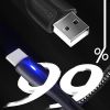  Зображення Кабель 1m USB 2.0 AM/Type-C Colorway (CW-CBUC034-BK) (PVC + led) 2.4А Black 