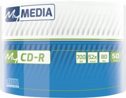  Зображення Диск CD-R 700MB  52x   50pcs  MyMedia Full Printable) 