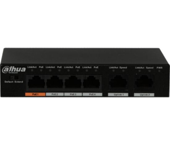  Зображення Комутатор Dahua Комутатор Dahua DH-PFS3006-4GT-60) 