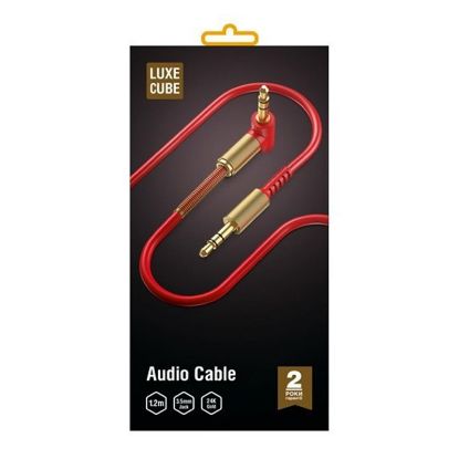 Зображення Аудіо-кабель Luxe Cube AUX Spring 1.2м, червоний (8886668686198) 