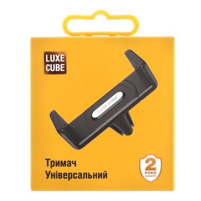  Зображення Тримач автомобільний Luxe Cube Універсальний Black (9988866446891) 