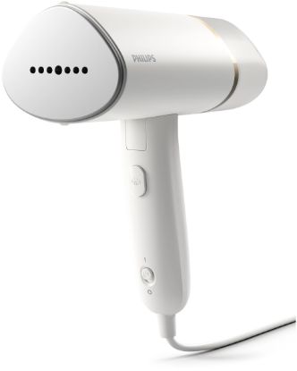  Зображення Відпарювач Philips компактний 3000 Series, 1000Вт, 120мл, постійна пара - 20гр, складана ручка, керам. підошва, білий 