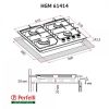  Зображення Варильна поверхня Perfelli HGM 61414 WH 