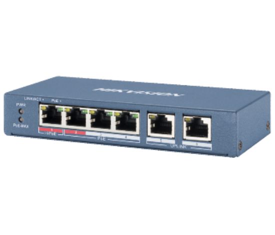  Зображення Комутатор Hikvision DS-3E0106HP-E 