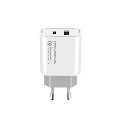  Зображення Зарядное устройство Colorway 1USB QC3.0 + Type-C PD (20W) V2 White (CW-CHS025QPD-WT) 