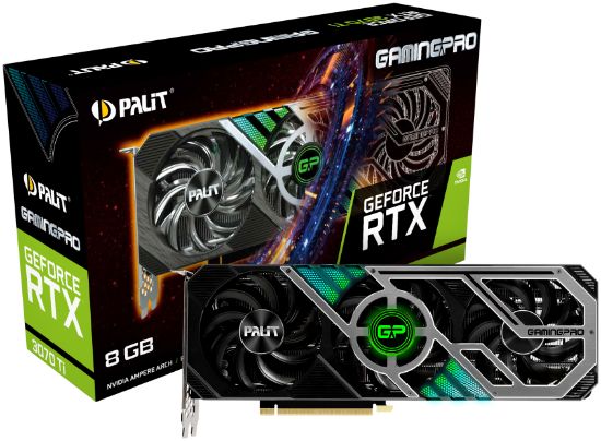  Зображення Відеокарта GF RTX 3070 Ti 8GB GDDR6X GamingPro Palit (NED307T019P2-1046A) 