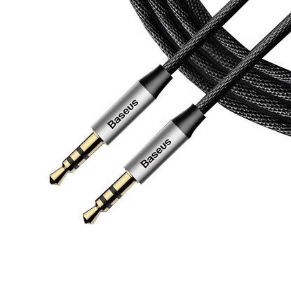  Зображення Кабель AUX Audio TRS M/M 0.5 м Yiven Audio Cable M30 срібно-чорний Baseus 