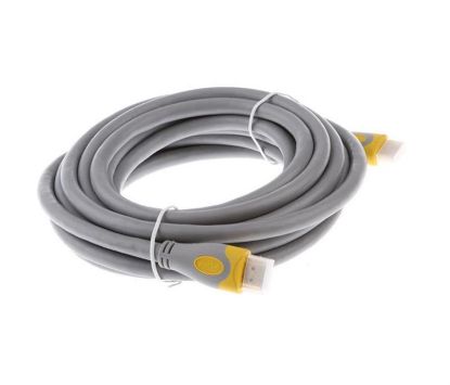  Зображення Кабель Merlion (YT-HDMI(M)/(M)HSV2.0-1.5m/07407) HDMI-HDMI, 1.5м, Grey/Yellow, пакет 