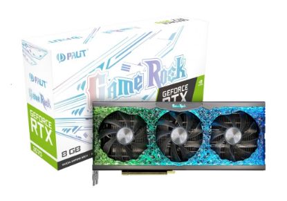  Зображення Відеокарта GF RTX 3070 8GB GDDR6 GameRock V1 Palit (NE63070019P2-1040G) (LHR) 