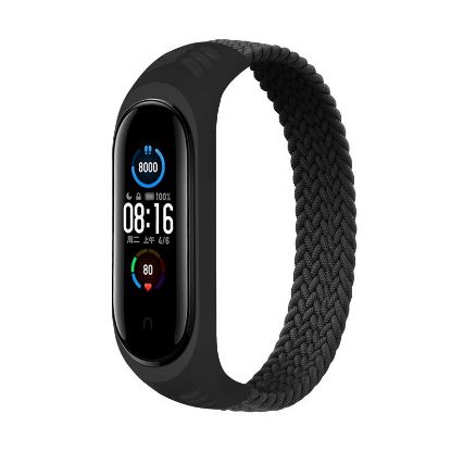 Зображення Ремінець BeCover Elastic Nylon Style для Xiaomi Mi Smart Band 5/Mi Smart Band 6 Size M Black (706156 