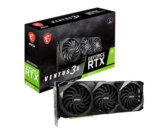  Зображення Відеокарта GF RTX 3070 Ti 8GB GDDR6X Ventus 3X MSI (GeForce RTX 3070 Ti VENTUS 3X 8G) 