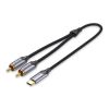  Зображення Кабель Vention USB Type-C - 2хRCA (M/M), 2 м, Black (BGUHH) 