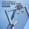  Зображення Кабель Vention USB Type-C - 2хRCA (M/M), 2 м, Black (BGUHH) 