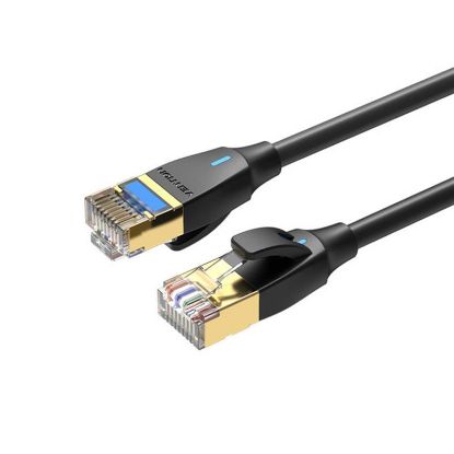  Зображення Патч-корд Vention CAT 8 SFTP Ethernet Slim Type, 2 m, Black (IKIBH) 