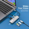  Зображення Док-станція USB3.1 Type-C --> HDMI/VGA/USB 3.0x3/PD 100W Hub 6-in-1 Vention 