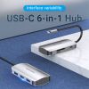  Зображення Хаб USB 3.1 Type-C -> 3хUSB 3.0/SD/TF/PD 100W 6-in-1 Vention 