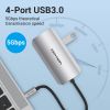  Зображення Хаб USB 3.1 Type-C -> 4хUSB 3.0/PD 100W 5-in-1 Vention 