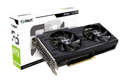  Зображення Відеокарта GF RTX 3060 12GB GDDR6 Dual Palit (NE63060019K9-190AD) (LHR) 