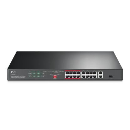  Зображення Комутатор TP-LINK TL-SL1218P 16xFE/PoE+ 150W, 2xGE, 1xcombo SFP, некерован 