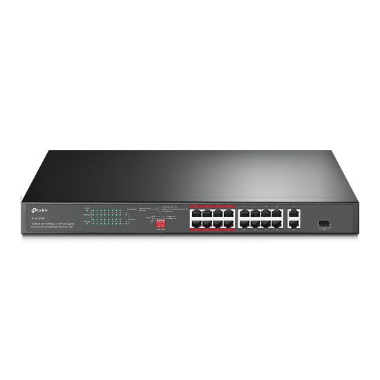  Зображення Комутатор TP-LINK TL-SL1218P 16xFE/PoE+ 150W, 2xGE, 1xcombo SFP, некерован 