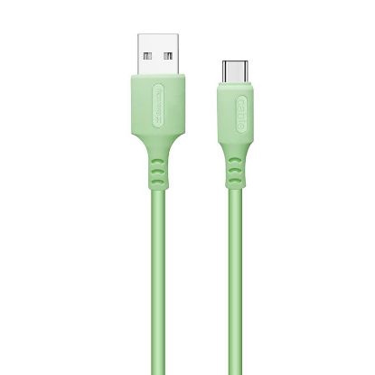  Зображення Кабель 1m USB 2.0 AM/Type-C Colorway (CW-CBUC042-GR) (soft silicone) 2.4A Green 