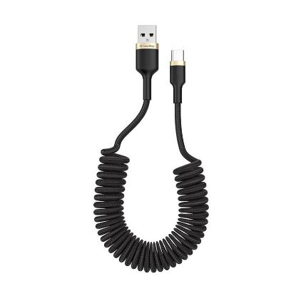  Зображення Кабель 35-150см USB 2.0 AM/Type-C Colorway (CW-CBUC051-BK) (spiral) 2.4А Black 