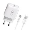  Зображення Зарядний пристрій SkyDolphin SC22ET (1USB, 2.1A) White (MZP-000159) + кабель Type-C 