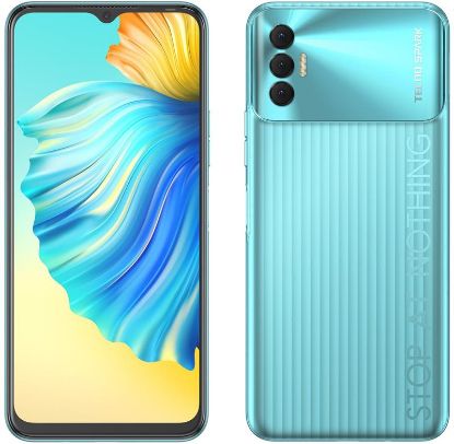  Зображення Смартфон Tecno Spark 8p (KG7n) 4/64GB Dual Sim Turquoise Cyan (4895180774829) 