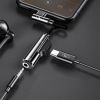  Зображення Перехідник SkyDolphin AU03 Type-C - Type-C+3.5mm Black (ADPT-00027) 