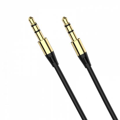  Зображення Аудіо-кабель SkyDolphin SR07 3.5 мм - 3.5 мм (M/M), 1 м, Black (AUX-000052) 