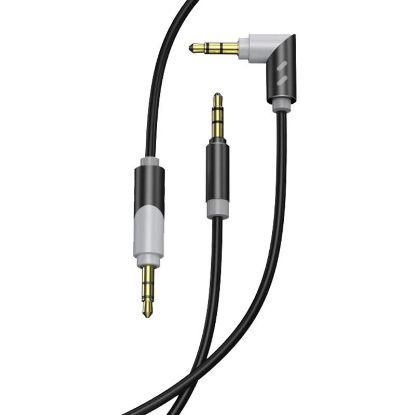  Зображення Аудіо-кабель SkyDolphin SR09 Rotate Aluminium Connector 3.5 мм - 3.5 мм (M/M), 1.5 м, Black/Grey (AUX-000063) 