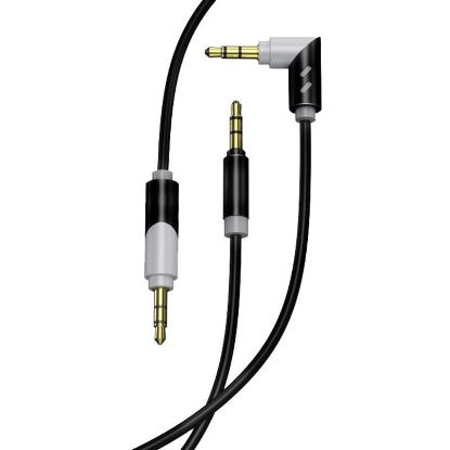  Зображення Аудіо-кабель SkyDolphin SR09 Rotate Aluminium Connector 3.5 мм - 3.5 мм (M/M), 1.5 м, Black (AUX-000064) 