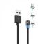  Зображення Кабель SkyDolphin S59KIT Magnetic USB - Lightning + microUSB + Type-C 1м, Black (USB-000547) 